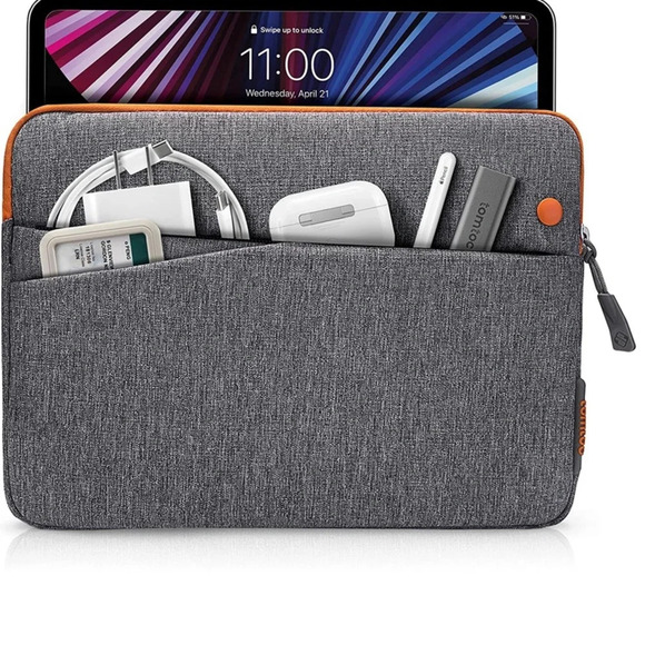 Tomtoc grey tablet sleeve case - Picture 2 of 13